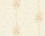 Casa Padrino Barock Vliestapete Beige - Barockstil Wohnzimmer Tapete mit elegantem Blumenmuster - Barock Wanddeko