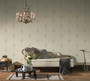 Casa Padrino Barock Vliestapete Beige - Barockstil Wohnzimmer Tapete mit elegantem Blumenmuster - Barock Wanddeko