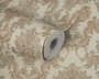 Casa Padrino Barock Vliestapete Beige / Braun - Barockstil Tapete mit elegantem Muster - Barock Deko Accessoires