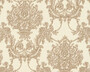 Casa Padrino Barock Vliestapete Beige / Braun - Barockstil Tapete mit elegantem Muster - Barock Deko Accessoires