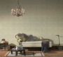 Casa Padrino Barock Vliestapete Creme / Gold - Barockstil Wohnzimmer Tapete mit elegantem Muster - Barock Deko Accessoires