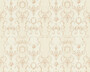 Casa Padrino Barock Vliestapete Beige / Creme / Kupfer - Barockstil Wohnzimmer Tapete mit elegantem Muster - Barock Deko Accessoires