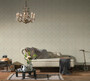 Casa Padrino Barock Vliestapete Beige / Creme / Kupfer - Barockstil Wohnzimmer Tapete mit elegantem Muster - Barock Deko Accessoires