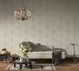 Casa Padrino Barock Vliestapete Grau / Silber - Barockstil Wohnzimmer Tapete mit elegantem Blumenmuster - Barock Wanddeko