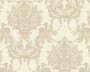 Casa Padrino Barock Vliestapete Creme / Beige - Barockstil Tapete mit elegantem Muster - Barock Deko Accessoires