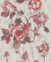Casa Padrino Barock Vliestapete Grau / Rot 10,05 x 0,53 m - Tapete mit Blumenmuster - Deko Accessoires 