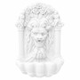 Casa Padrino Barock Wandbrunnen L�we Wei� H. 97 cm - Garten Deko Brunnen