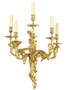 Casa Padrino Barock Wandkerzenleuchter Set Gold 45 x 25 x H. 70 cm - Prunkvolle Wandleuchten aus vergoldeter Bronze - Barock Wanddeko 