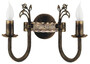 Casa Padrino Barock Doppel Wandleuchte Antik Bronze 28 x 20 x H. 25 cm - Barockstil Metall Wandlampe - Barock Leuchten - Edel & Prunkvoll 