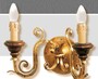 Casa Padrino Barock Wandleuchte Gold B. 35 x T. 20 cm 2-flammig - Handgefertigte Leuchte aus Italien - Barock Leuchten 