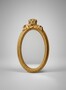 Casa Padrino Barock Wandspiegel Oval Gold 40 x H. 80 cm - Spiegel mit Krone und Schleife - Ausstellungsst�ck