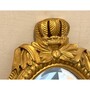 Casa Padrino Barock Wandspiegel Oval Gold 40 x H. 80 cm - Spiegel mit Krone und Schleife - Ausstellungsst�ck