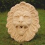 Casa Padrino Barock Garten Deko Wasserspeier Wandrelief L�wenkopf Beige H. 43 cm
