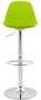 Casa Padrino Barstuhl Gr�n / Silber H. 81-104 cm - Moderner h�henverstellbarer Barhocker mit hochwertigem Kunstleder - Barm�bel