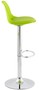Casa Padrino Barstuhl Gr�n / Silber H. 81-104 cm - Moderner h�henverstellbarer Barhocker mit hochwertigem Kunstleder - Barm�bel