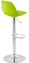 Casa Padrino Barstuhl Gr�n / Silber H. 81-104 cm - Moderner h�henverstellbarer Barhocker mit hochwertigem Kunstleder - Barm�bel