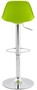 Casa Padrino Barstuhl Gr�n / Silber H. 81-104 cm - Moderner h�henverstellbarer Barhocker mit hochwertigem Kunstleder - Barm�bel
