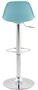 Casa Padrino Barstuhl T�rkis / Silber H. 81-104 cm - Moderner h�henverstellbarer Barhocker mit hochwertigem Kunstleder - Barm�bel