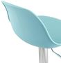 Casa Padrino Barstuhl T�rkis / Silber H. 81-104 cm - Moderner h�henverstellbarer Barhocker mit hochwertigem Kunstleder - Barm�bel