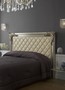 Casa Padrino Luxus Barock Bett-Kopfteil mit Kunstleder Antik Silber / Antik Gold / Elfenbeinfarben 210 x 12 x H. 140 cm - Barock Schlafzimmer Möbel