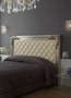 Casa Padrino Luxus Barock Bett-Kopfteil mit Kunstleder Antik Silber / Antik Gold / Elfenbeinfarben 210 x 12 x H. 140 cm - Barock Schlafzimmer M�bel