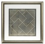 Casa Padrino Blaupausen Set geometrische Formen Grau / Gold 57 x H. 57 cm - Luxus Bilder mit Holzrahmen - Wanddeko