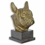 Casa Padrino Luxus Deko Bronze B�ste Bulldogge H. 26,5 cm - Schreibtisch Deko 