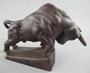 Casa Padrino Metall Deko Figur Stier Braun 27 cm - Schreibtisch Dekofigur