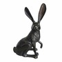 Casa Padrino Bronze Deko Skulptur Hase H. 58 cm - Bronze Garten Figur 