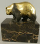 Casa Padrino Bronze Skulptur Panda B�r Gold / Schwarz 13 x 7 x H. 15 cm - Bronzefigur - Dekofigur - Schreibtisch Deko Accessoires