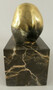 Casa Padrino Bronze Skulptur Panda B�r Gold / Schwarz 13 x 7 x H. 15 cm - Bronzefigur - Dekofigur - Schreibtisch Deko Accessoires