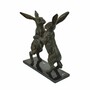 Casa Padrino Luxus Deko Bronze Skulptur Hasen H. 50 cm - Deko Accessoires