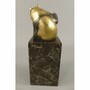 Casa Padrino Bronze Skulptur Panda B�r Gold / Schwarz H. 21 cm - Bronzefigur