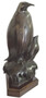 Casa Padrino Bronzefigur Pinguin Mutter mit Kind Bronze / Braun 22 x 15 x H. 33 cm - Luxus Skulptur
