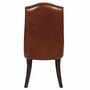 Casa Padrino Chesterfield Leder Esszimmer Stuhl Braun / Antik Schwarz - Echtleder Stuhl - Chesterfield M�bel - Leder M�bel - Esszimmer M�bel