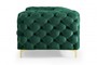 Casa Padrino Chesterfield Sofa in Gr�n / Gold 240 x 97 x H. 73cm - Designer Chesterfield Sofa