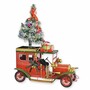 Casa Padrino Deko Blech Weihnachts Oldtimer Auto Rot / Gr�n / Gold H. 46,6 cm - Weihnachts Dekoration 