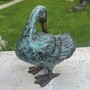 Casa Padrino Deko Bronze Figur Ente Mintgr�n / Bronze H. 16 cm - Garten Deko