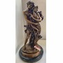 Casa Padrino Jugendstil Deko Bronze Skulptur Mann und Frau Bronze / Schwarz H. 35 cm - Schreibtisch Deko 