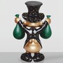 Casa Padrino Deko Figur Ente Schwarz / Gold / Gr�n H. 45 cm - Deko Skulptur