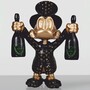 Casa Padrino Deko Figur Ente Schwarz / Gold / Gr�n H. 45 cm - Deko Figuren