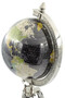 Casa Padrino Deko Globus Mehrfarbig / Schwarz / Silber H. 78 cm - H�henverstellbarer Globus mit Dreibein Stativ - B�ro Deko - Wohnzimmer Deko - Deko Accessoires