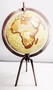Casa Padrino Luxus Deko Globus mit Dreibein Stativ Antik Kupfer / Mehrfarbig  31 x H. 66 cm - B�ro Deko - Wohnzimmer Deko - Deko Accessoires