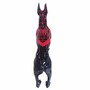 Casa Padrino Deko Skulptur Deutsche Dogge Schwarz / Rot 125 x H. 110 cm - Deko Figur