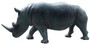 Casa Padrino Deko Skulptur Nashorn Grau / Blau 390 x 105 x H. 160 cm - Riesige Lebensgro�e Gartenfigur - Gartendeko 