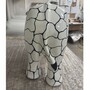 Casa Padrino Deko Skulptur Elefant Wei� / Schwarz 84 x H. 57 cm - Deko Figur