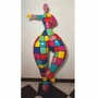 Casa Padrino Deko Skulptur Frau beim Sport Bunt H. 132 cm - Garten Figur