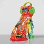 Casa Padrino Deko Skulptur Hund Bulldogge mit Kopfh�rern Bunt H. 120 cm
