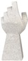 Casa Padrino Designer Sandstein Skulptur Hand Grau 18 x 13 x H. 41 cm - Deko Accessoires - Gartendeko