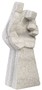 Casa Padrino Designer Sandstein Skulptur Hand Grau 18 x 13 x H. 41 cm - Deko Accessoires - Gartendeko